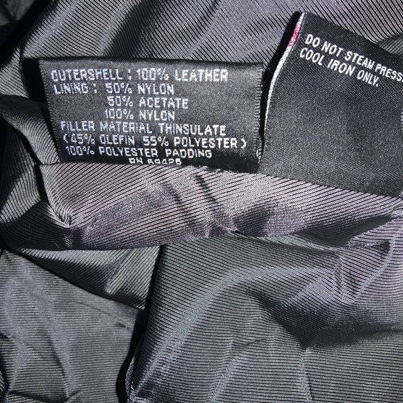 Wilson Leather zip front black jacket Sz M zip out Thinsulate lining unisex - Picture 10 of 12